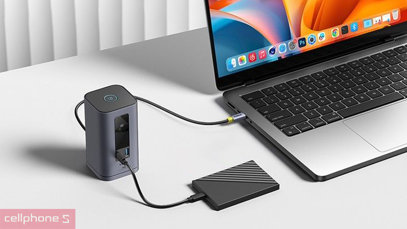 Khả năng kết nối của hub chuyển đổi Baseus Spacemate Series 10 in 1 dùng cho Mac
