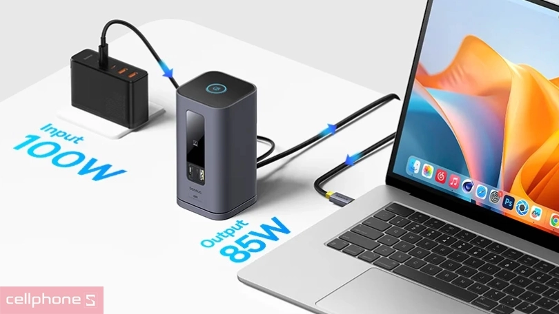 Khả năng kết nối của hub chuyển đổi Baseus Spacemate Series 11 in 1 dùng cho Win