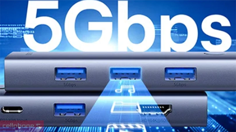 Tốc đọ hub Baseus UltraJoy Series 7 cổng