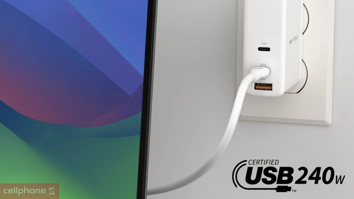 Cáp HyperJuice Type-C to C 240W 2m - Công suất sạc nhanh, chất liệu bền bỉ