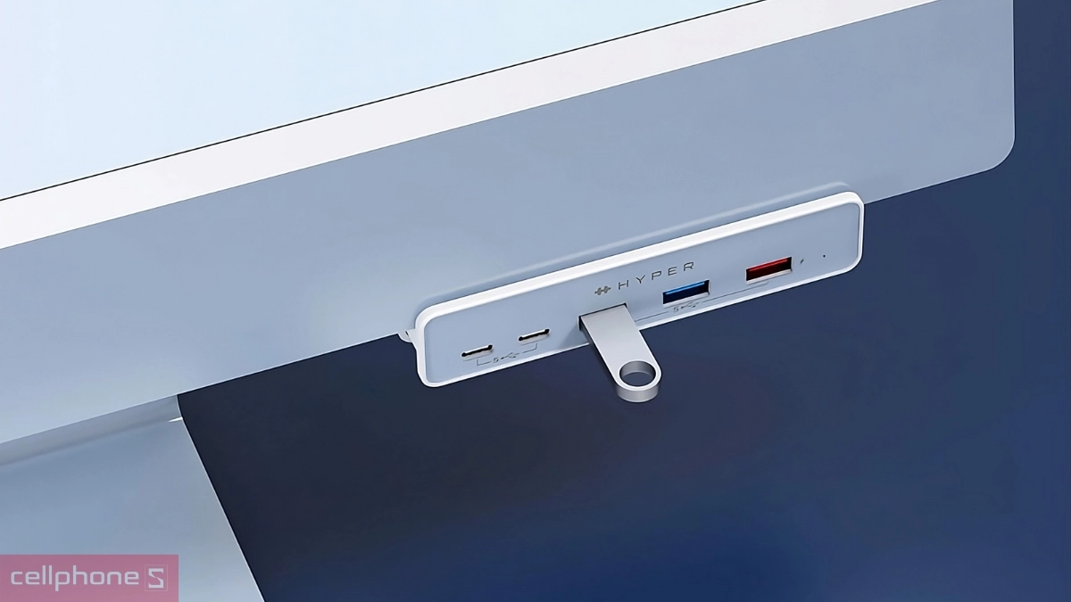 Khả năng đồng bộ tốt với iMac, hỗ trợ lắp đặt nhanh chóng của Hub chuyển đổi HyperDrive Type C 5 in 1 HD34A6