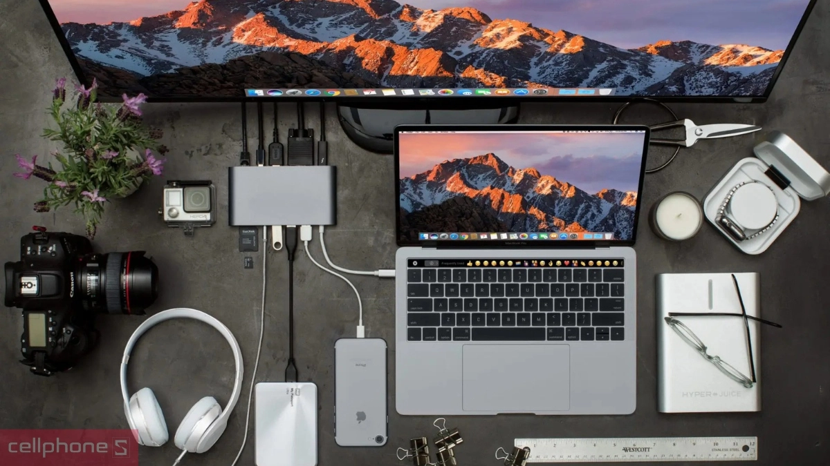 Hub chuyển đổi HyperDrive Flex Type-C 5 in 1 HD4101 - Tối ưu kết nối, xuất hình 4K