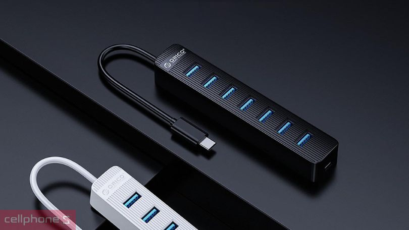 Tốc độ Hub chuyển đổi USB 3.0 Orico H7013-U3-AD-BK