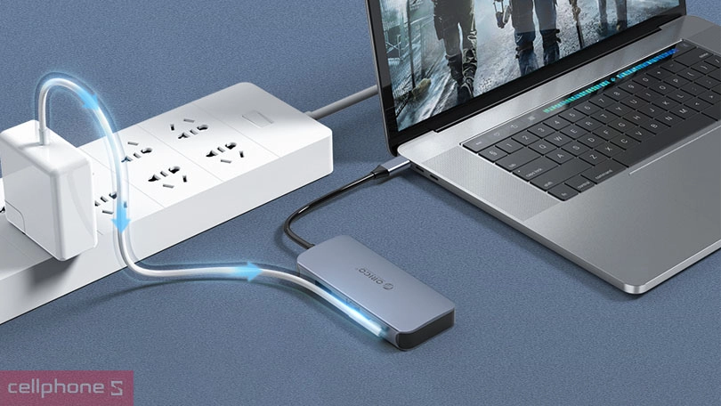 Tốc độ HUB chuyển đổi USB C ORICO MC-U602P-GY PD-100W