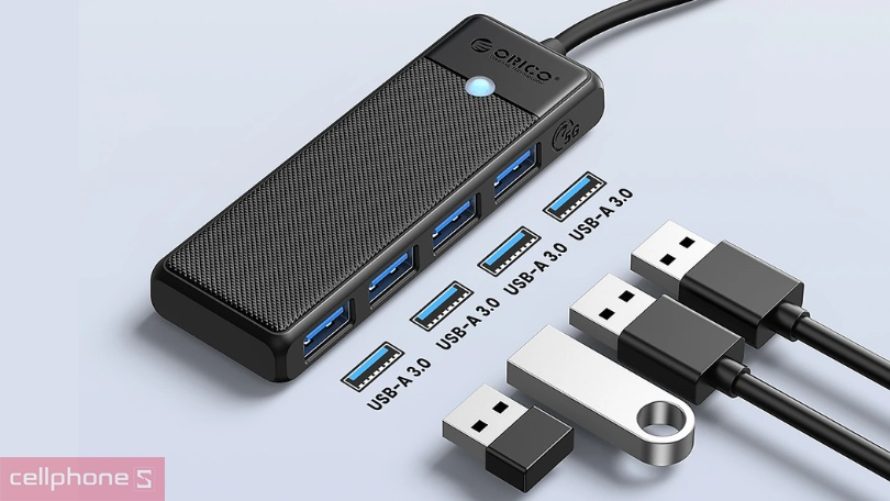 Hub chuyển đổi USB-C Orico PAPW4A-C3-015 4 in 1