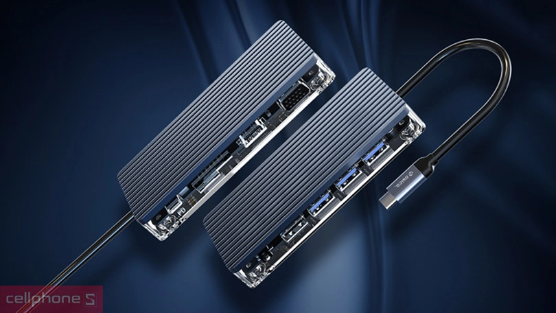 Tốc độ HUB chuyển đổi USB C ORICO WB-6TS-GY