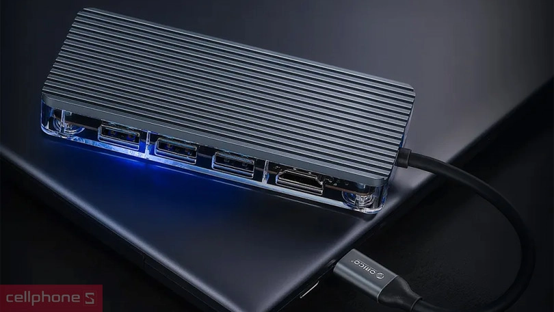 Thiết kế HUB chuyển đổi USB C ORICO WB-6TS-GY