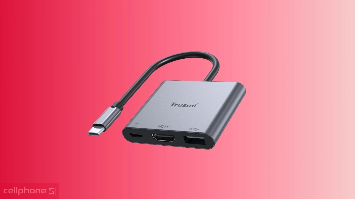 Kết nối HUB chuyển đổi Trusmi 3 in 1 DS01-05