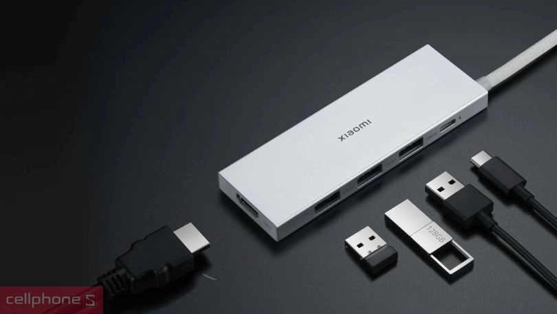 Thiết kế, khả năn tương thích của hub chuyển đổi Xiaomi BHR8804GL 5 in 1