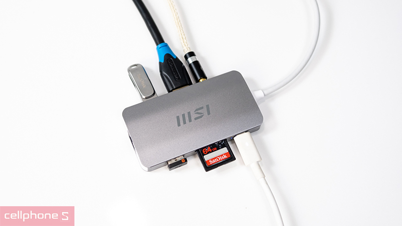 Hub chuyển đổi MSI USB-C 9 trong 1 