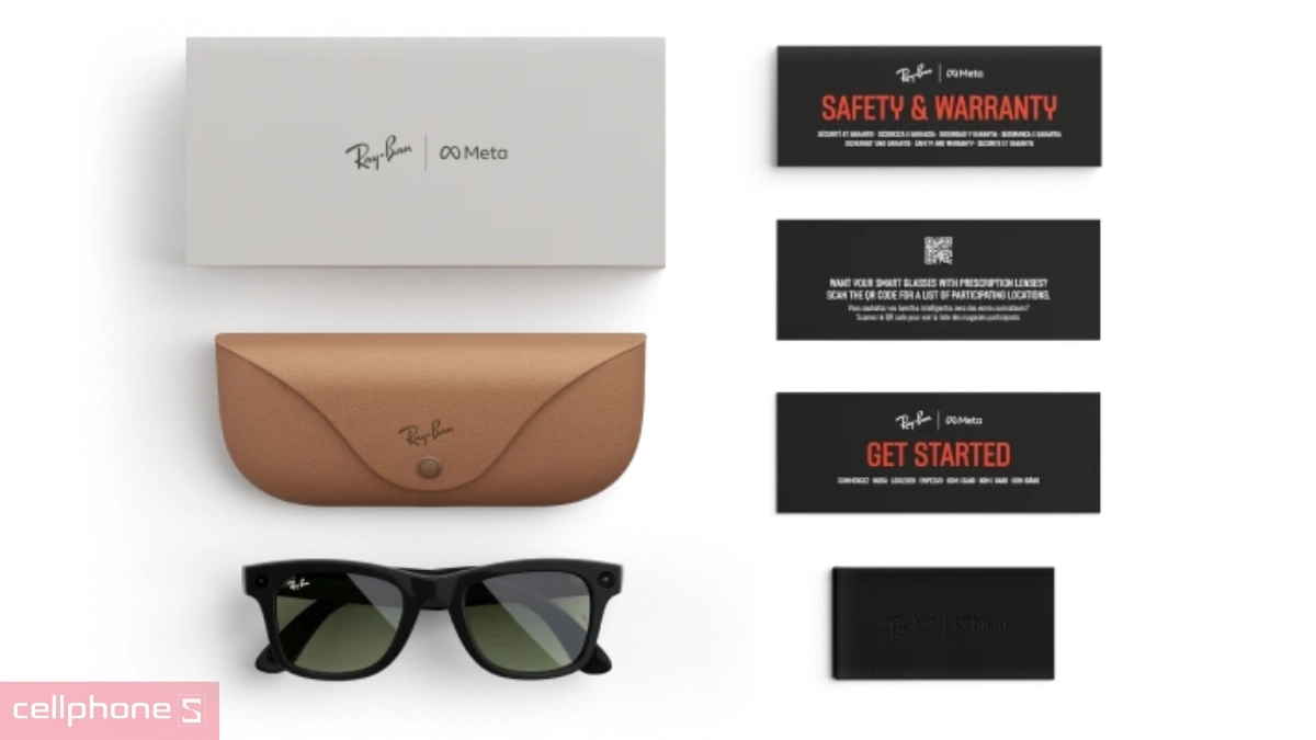 Tròng kính kính thông minh AI AR Ray-Ban Meta Smart Glasses Gen 2