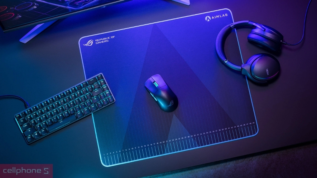 Thiết kế bàn di chuột Asus Rog Hone Ace Aim Lab Edition
