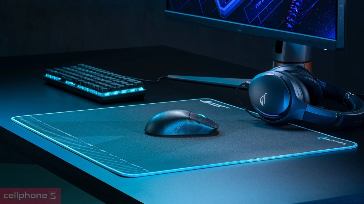 Phần mềm, tính năng hiện đại tích hợp kèm của bàn di chuột Asus Rog Hone Ace Aim Lab Edition