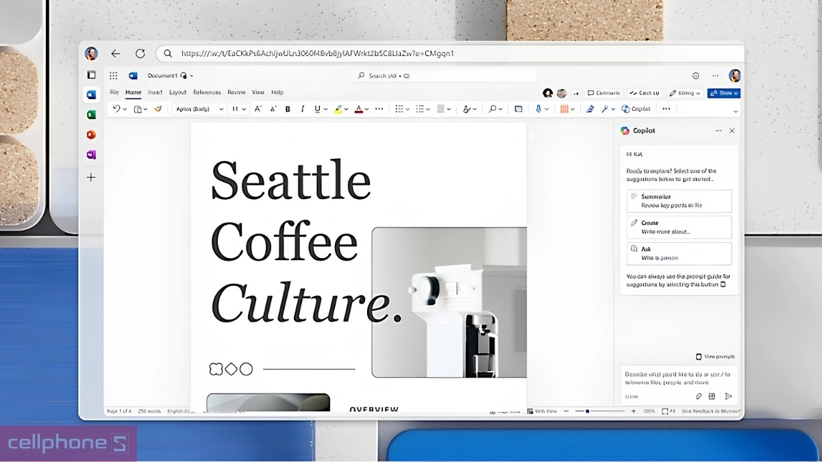 Thao tác công việc trên trình duyệt Microsoft 365