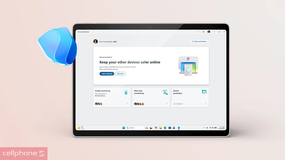 Microsoft Defender hỗ trợ bảo vệ thiết bị hiệu quả