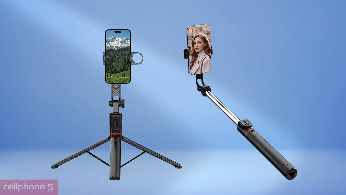 Thiết kế gậy chụp ảnh WiWU With Filled Light SE015