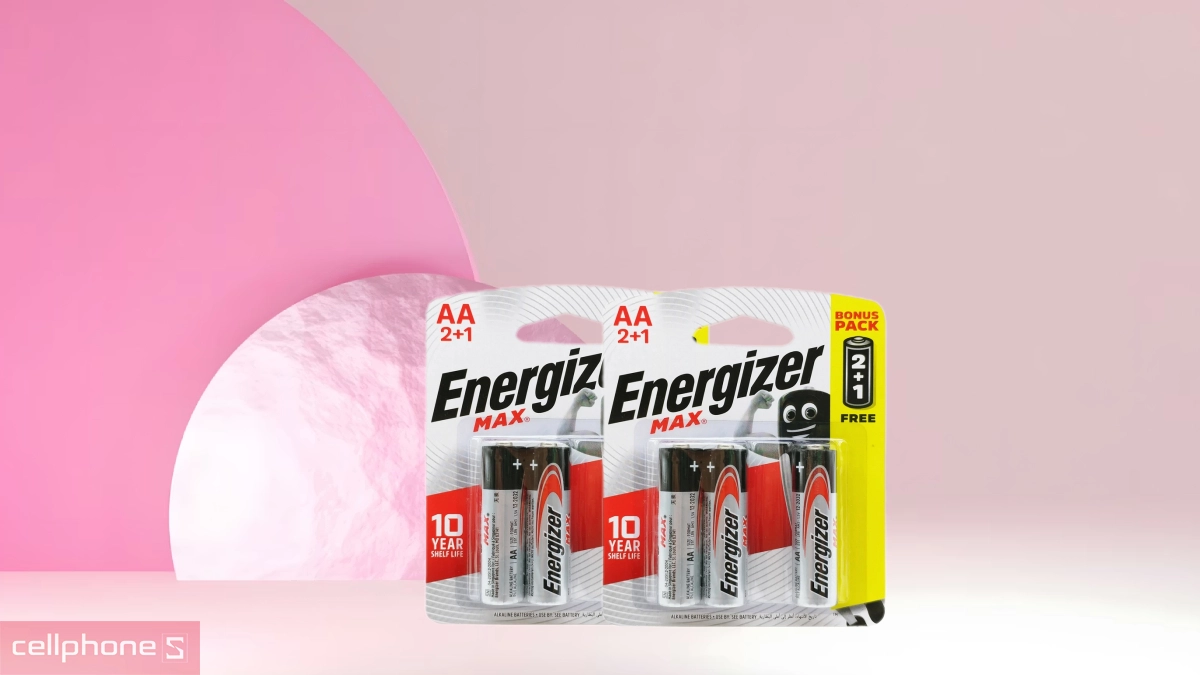 Gói pin tiểu Energizer Max AA E91 (2+1 viên/vỉ) BP2+1