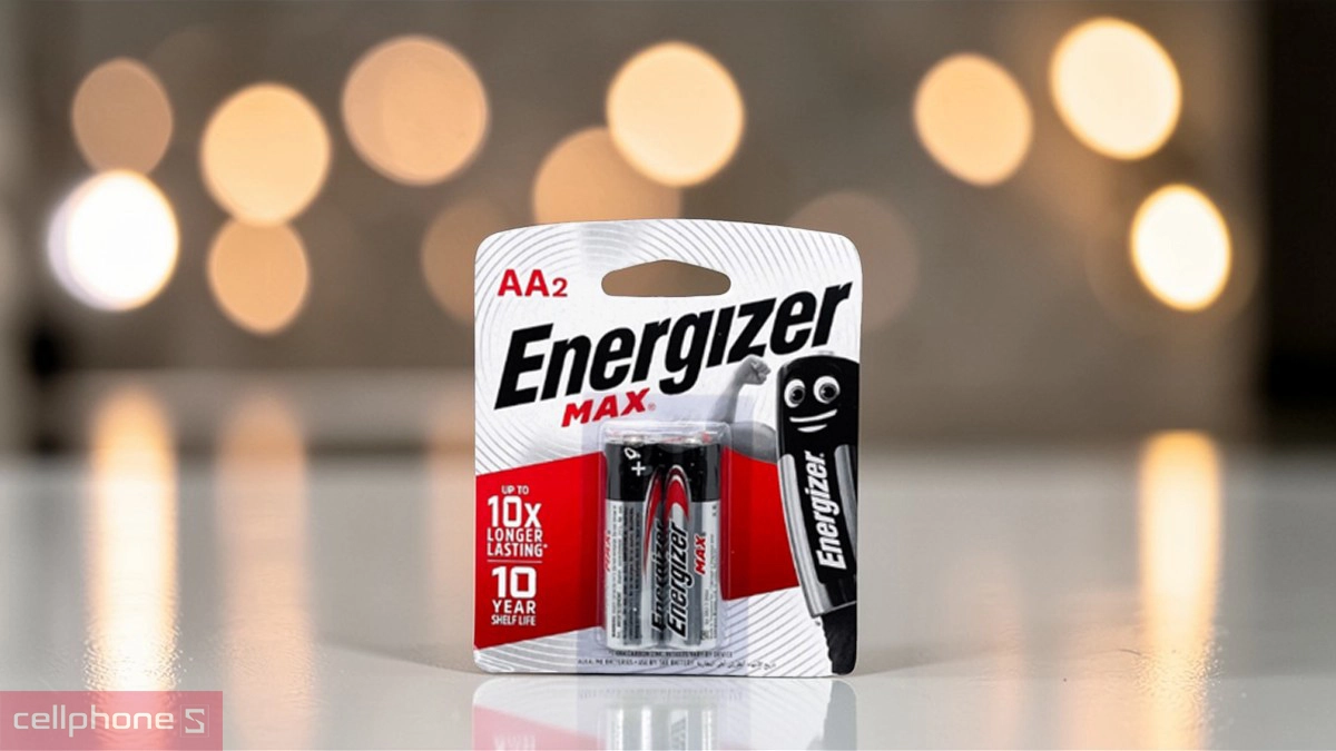 Độ bền pin tiểu Energizer Max AA E91 (2 viên/vỉ) BP2