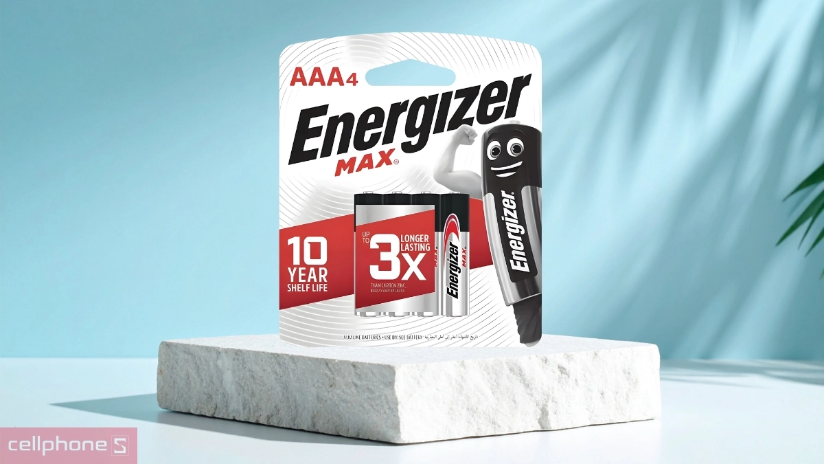 Vỉ pin tiểu Energizer Max AAA E92 4 viên/vỉ BP4