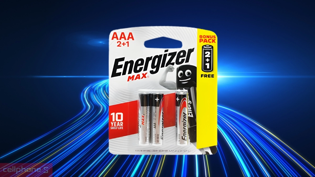 Tính năng hạn chế rò rỉ điện pin tiểu Energizer Max AAA E92 2+1 viên vỉ BP2+1