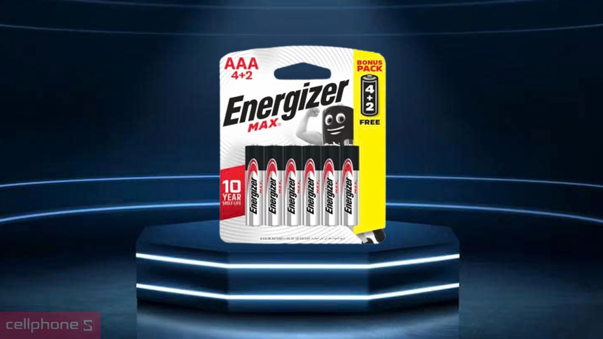 Pin tiểu Energizer Max AAA E92 4+2 viên/vỉ BP4+2 tương thích với nhiều thiết bị