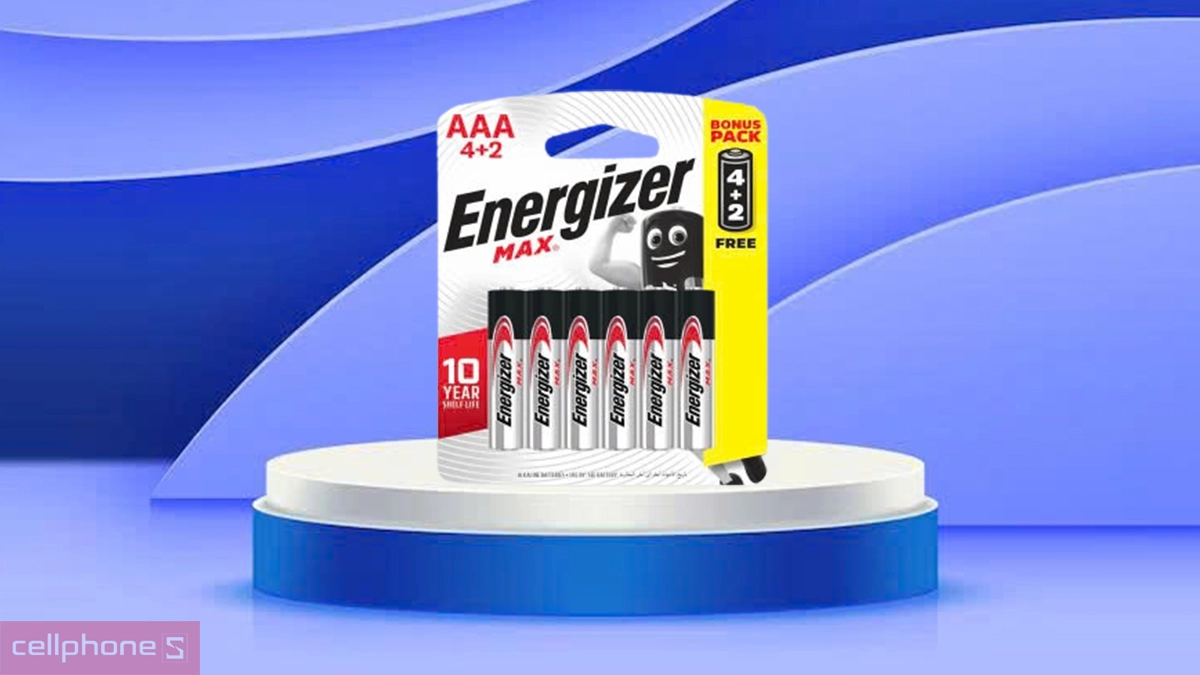 Công nghệ pin tiểu Energizer Max AAA E92 4+2 viên/vỉ BP4+2