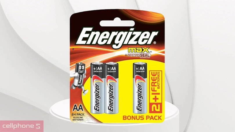 Pin Energizer Max AA E91 BP2+1 - Thiết kế an toàn, tuổi thọ cao