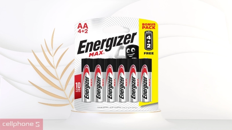 Pin Energizer Max AA E91BP4+2 - Tuổi thọ bền bỉ với chất liệu an toàn