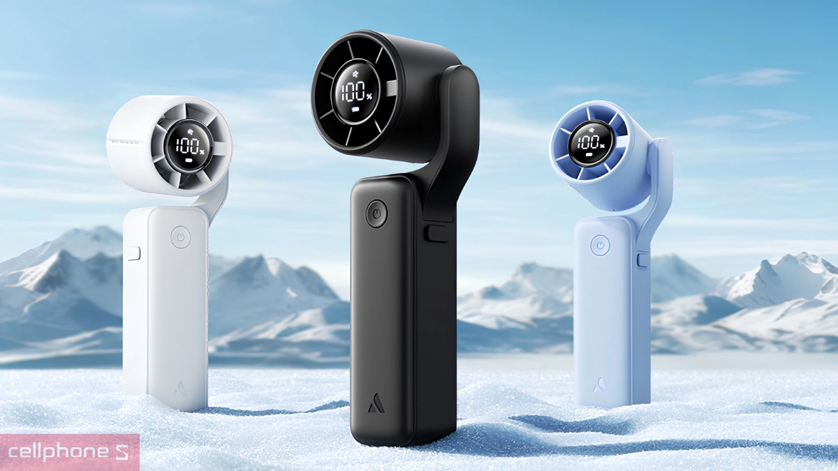 5 mức gió của Quạt cầm tay Mini 3in1 AECOOLY Pocket Airgimbal 3500mAh