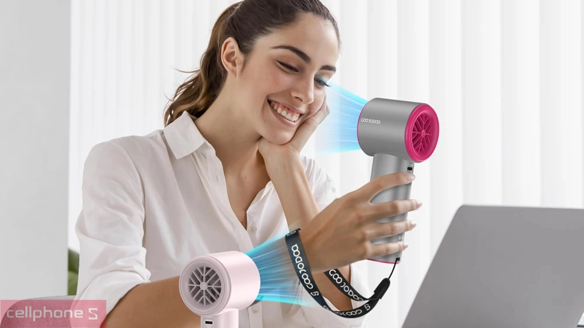 Quạt cầm tay mini GOOJODOQ GFS001 - Thiết kế siêu di động, gió mạnh 100 cấp độ