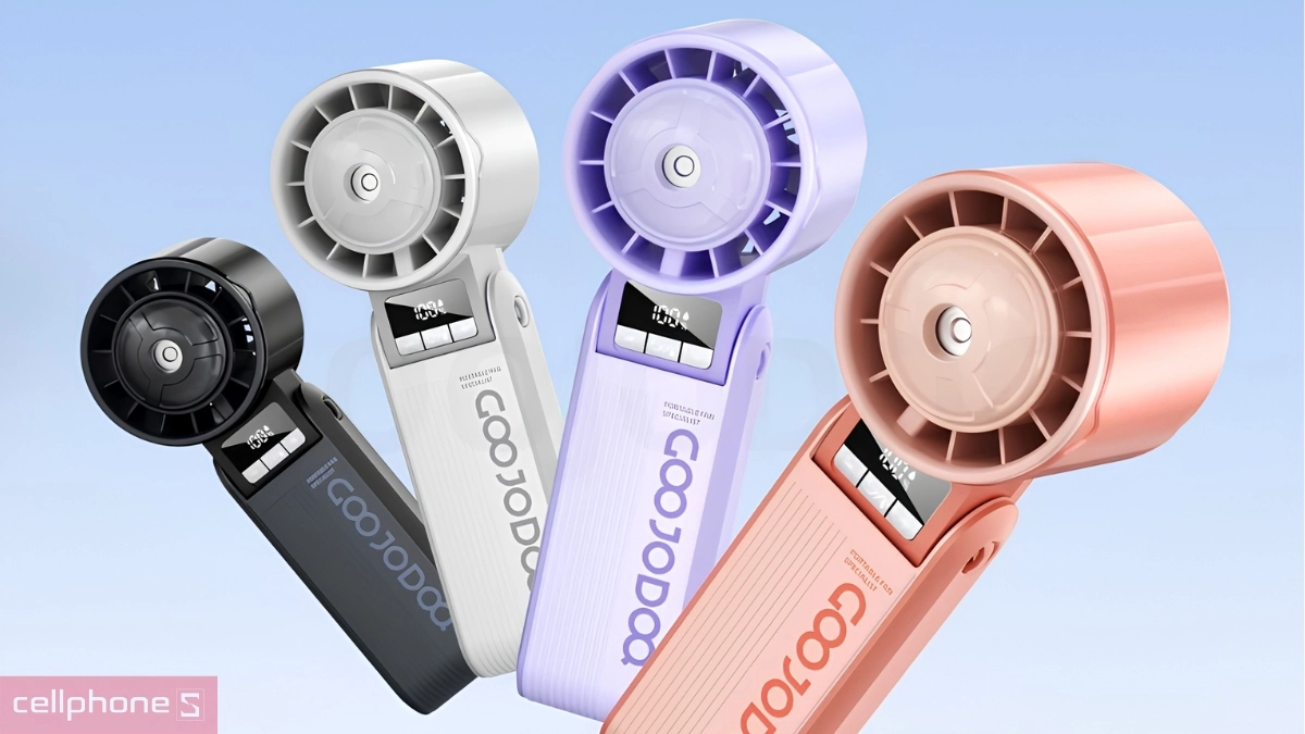 Thiết kế quạt cầm tay mini phun sương GOOJODOQ GFS023