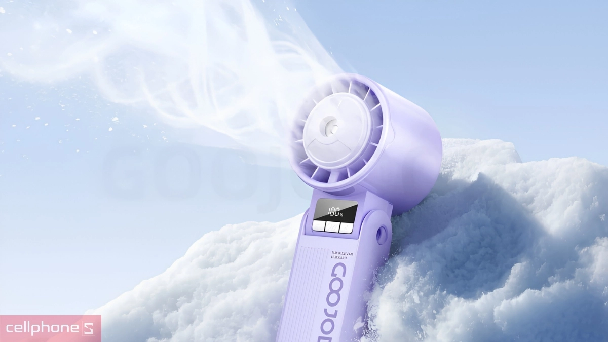 Mức gió quạt cầm tay mini phun sương GOOJODOQ GFS023