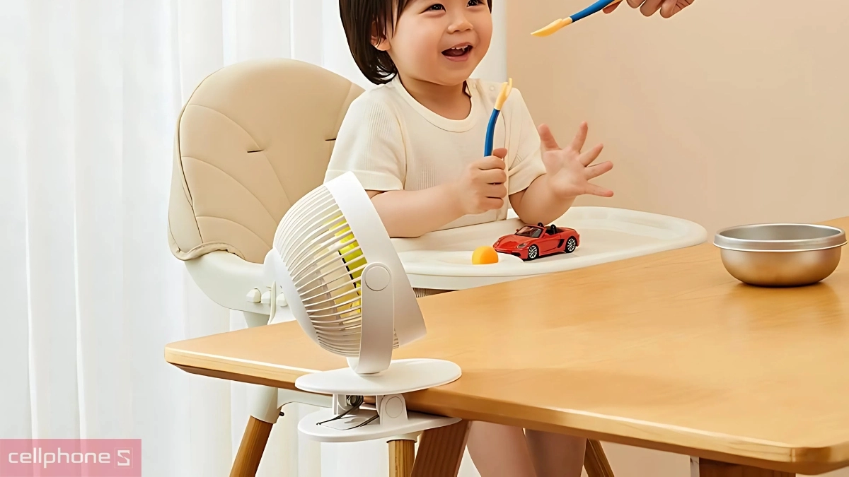 Thiết kế quạt kẹp bàn mini Jisulife FA18S