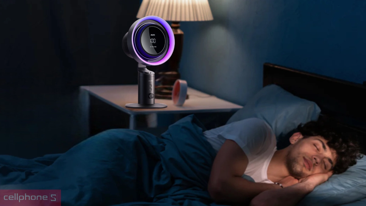Thiết kế quạt mini để bàn tích điện JisuLife Table Fan Pro 3 10000mAh