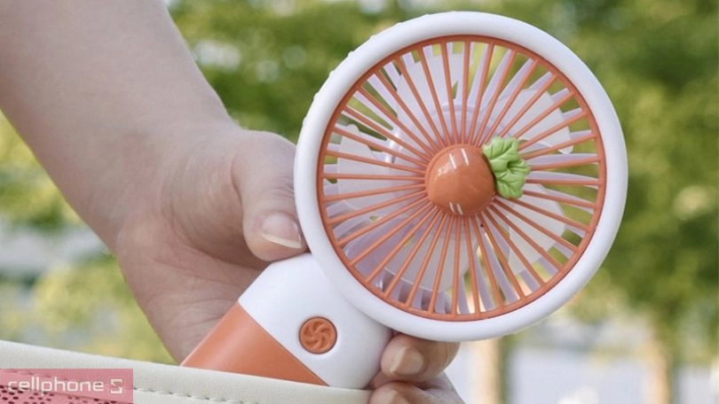 Quạt mini cầm tay kiêm giá đỡ điện thoại DD5645 – Tiện lợi, dễ sử dụng
