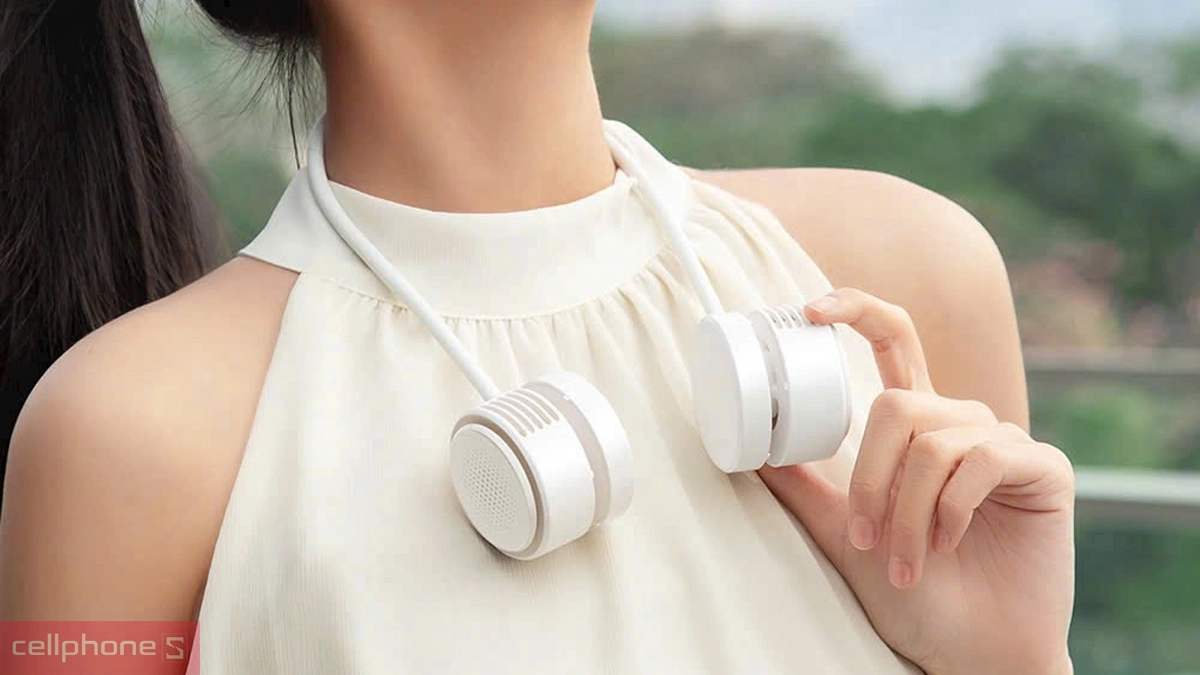 Quạt đeo cổ Wiwu Twins Neck Fan FS-014 – Làm mát tức thì mọi lúc, mọi nơi