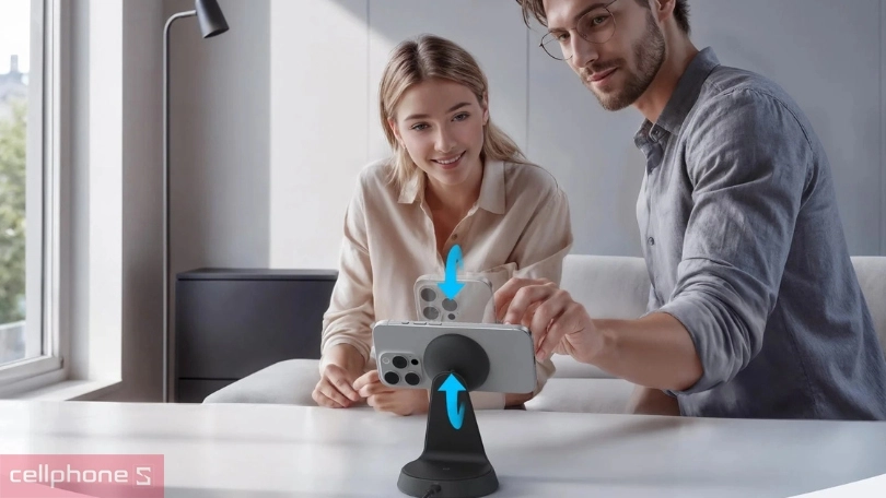 Thiết kế đế sạc Anker MagGo A25M7 1C 15W kèm cáp Type-C