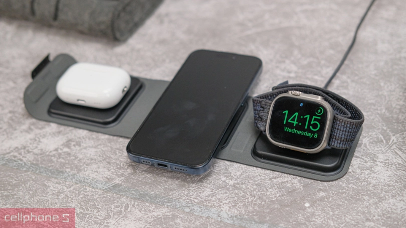 Đế sạc Magsafe Mophie du lịch 3 in 1 cho Apple