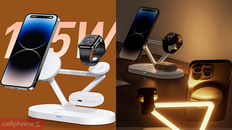 Sạc không dây Pisen Pro 3 in 1 15W C24