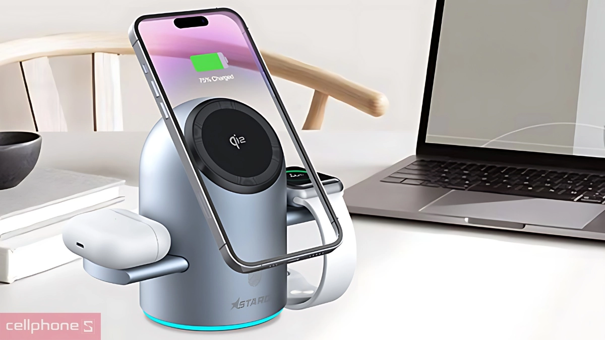 StarGO Qi2.0 Zen Station 3 in 1 – Giải pháp sạc không dây tiện lợi
