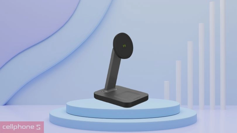 Thiết kế đế sạc Mophie Snap Plus Stand & Pad 15W