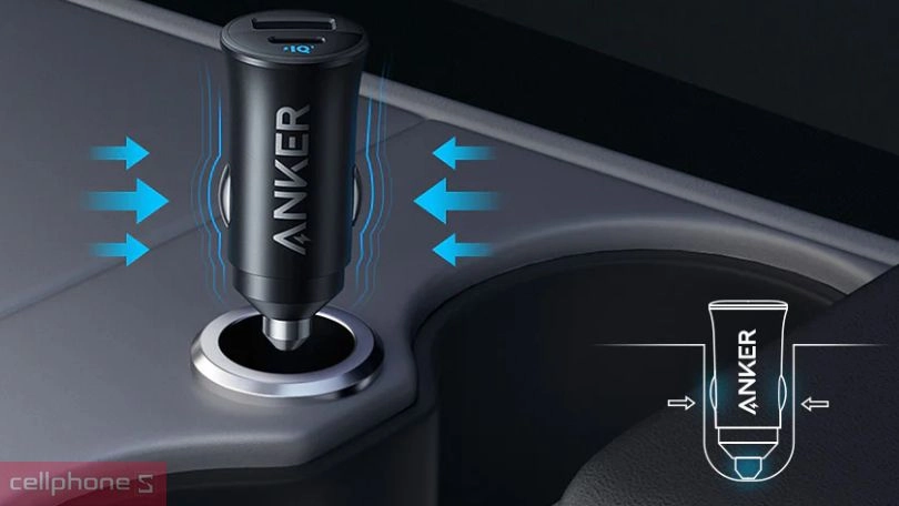 Công nghệ tẩu sạc ô tô Anker 2 cổng 1A1C 30W A2741