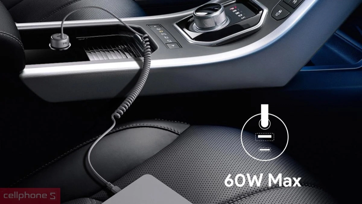 Sạc nhanh linh hoạt với tổng công suất đầu ra tối đa 75W