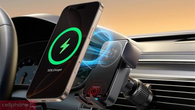 Thiết kế giá đỡ điện thoại ô tô Baseus Wisdom Pro