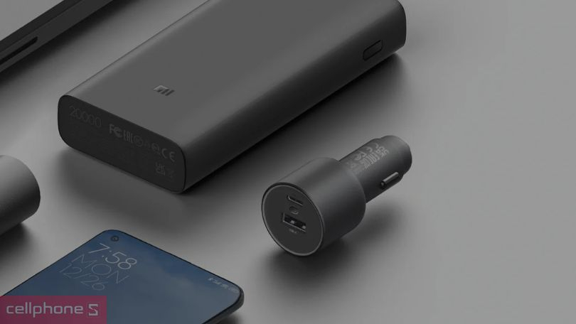 Công suất tẩu sạc ô tô Xiaomi 1A1C 67W