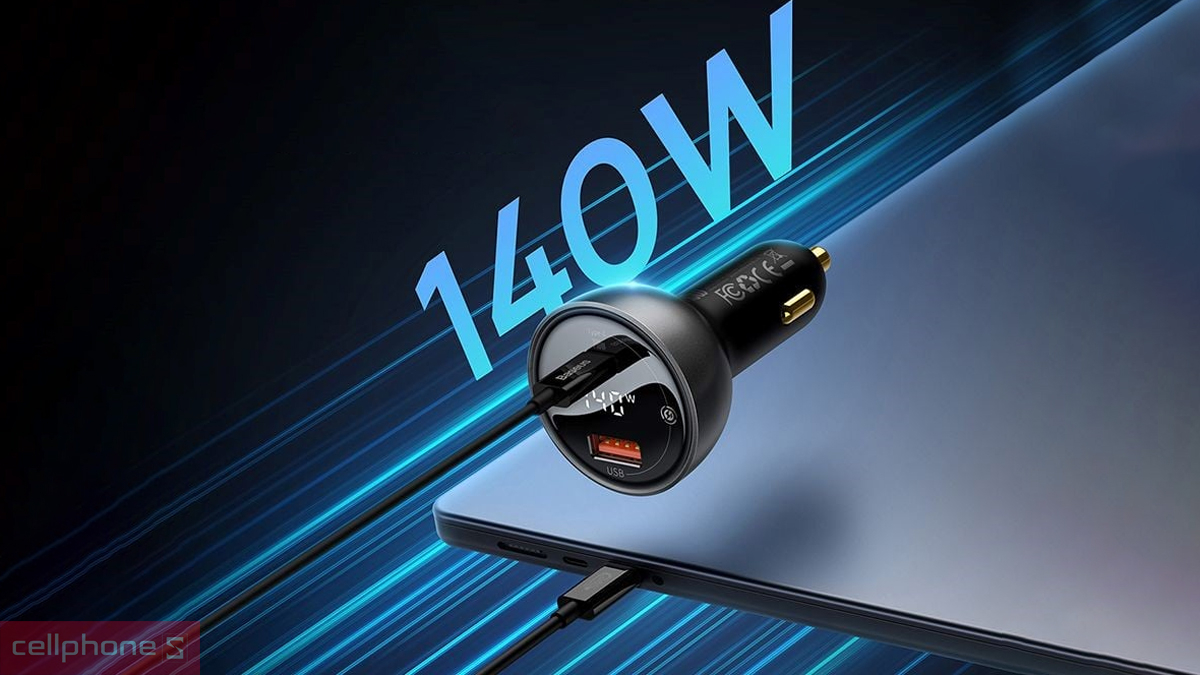 tẩu cắm sạc ô tô công suất cao trên 100W