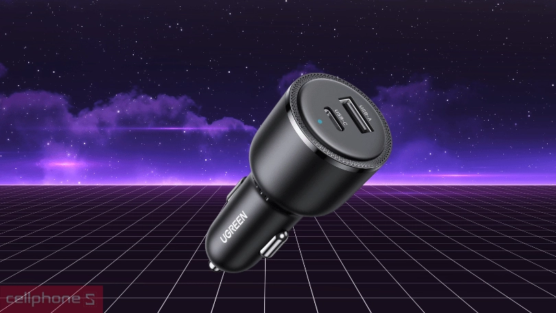 Sạc ô tô Ugreen CD239 90645 USB-C + USB-A 63W - Sạc ô tô có công suất vượt trội
