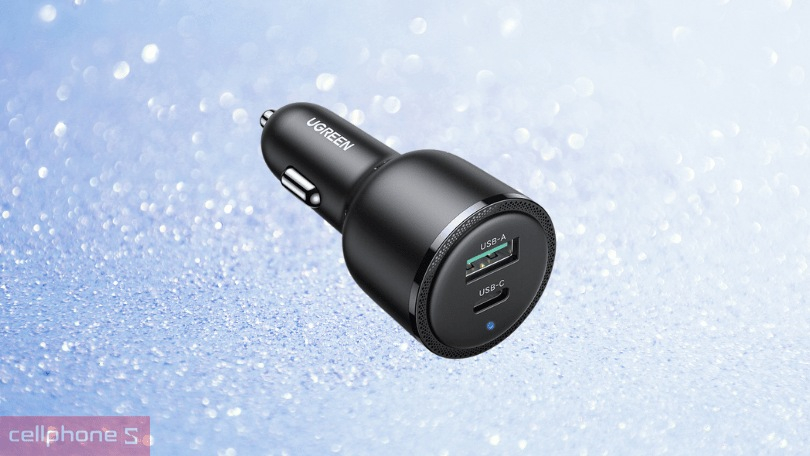Sạc ô tô Ugreen CD239 90645 USB-C + USB-A 63W - Sạc ô tô có công suất vượt trội