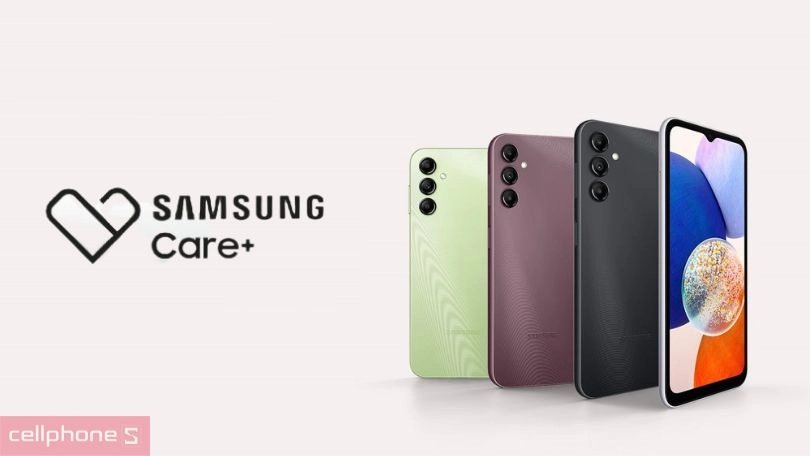 Gói 2 năm Samsung Care + cho điện thoại Samsung Galaxy A14 yên tâm hơn, thoải mái sử dụng hơn