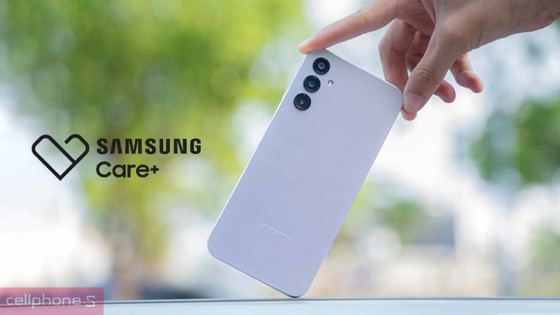 Ưu đãi gia hạn thêm bảo hành và báo cáo lỗi dễ dàng của dịch vụ Samsung Care Plus 1 năm điện thoại Samsung Galaxy A14